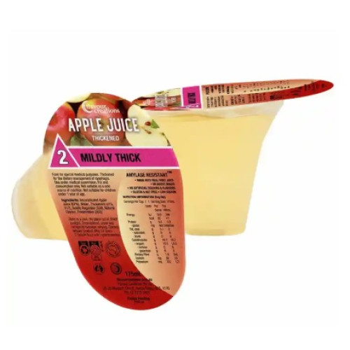 Flavour Creations Apple Juice Mildly Thick 150 Dysphagia Cup 175ml