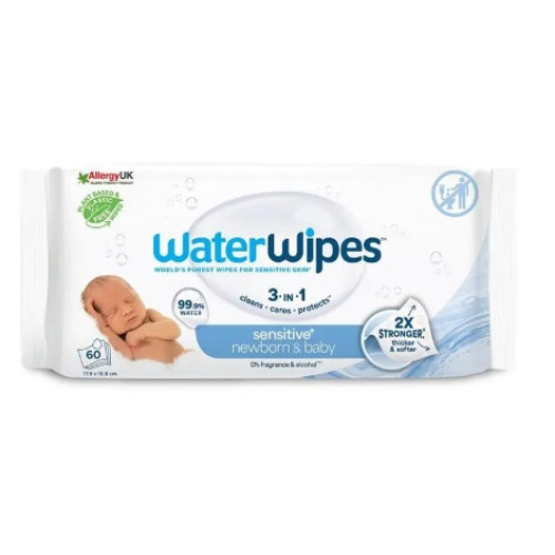 WaterWipes Baby & Newborn Sensitive Wipes 60 Pack