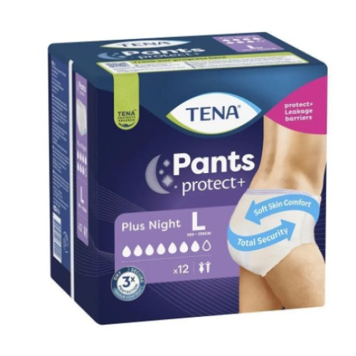 TENA Pants Night Plus Large L 12 Pack Unisex