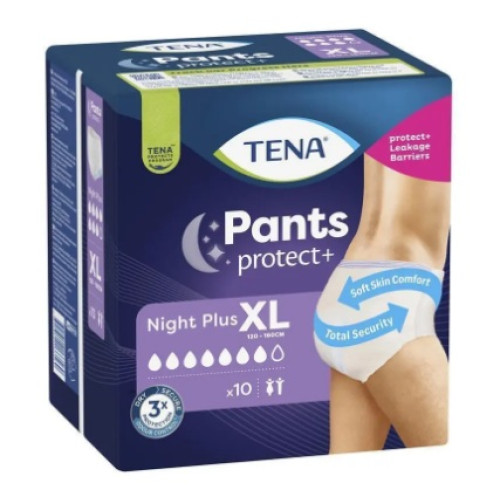TENA Pants Night Plus Extra Large XL Unisex 10 Pack