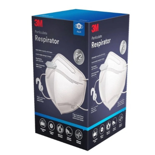 3M 9123 P2 Particulate Vertical Flat Fold Disposable Respirator 25PK