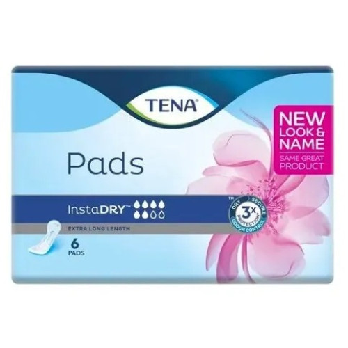 Tena Pads Instadry Extra Long 377x126mm Unisex 560ml 6pads