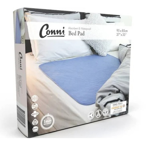 Conni Reusable Bed Pad 85 × 95 cm Charcoal