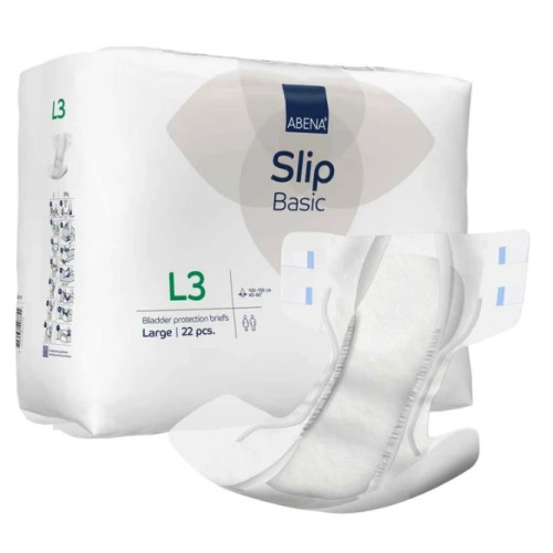Abena Slip Basic Bladder Protection Briefs Green Large L3 3300ml 100–150cm