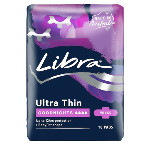 Libra Goodnights Pads Ultra Thin Wings 10 pack