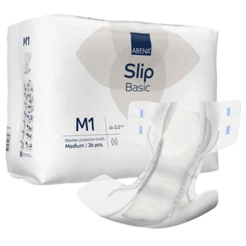 Abena Slip Basic Bladder Protection Briefs Blue Medium M1 1800ml 70–110cm