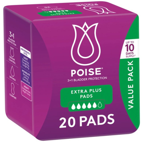 Poise Pads Extra Plus 20 Pack