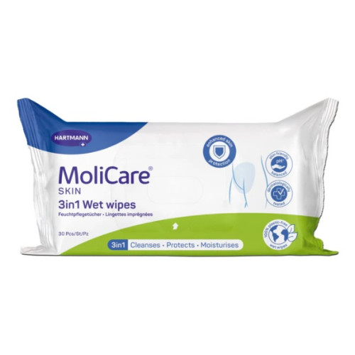 MoliCare Skin 3in1 Wet Wipes 30pcs