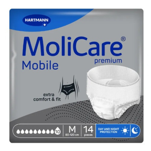 Molicare Premium Mobile 10 Drops Medium Waist 80-120cm Unisex 2574ml