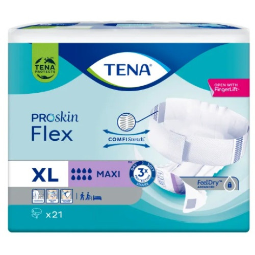 Tena Flex Proskin Maxi XL Extra Large Waist 105-153cm Unisex 3133ml