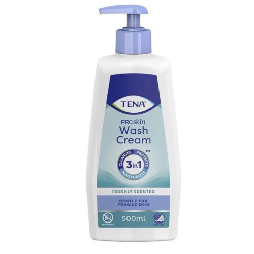 Tena Wash Cream 500mL Pump Bottle Box of 10