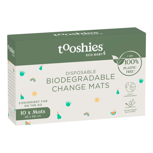 Tooshies Biodegradable Change Mats 48x68cm 10pcs