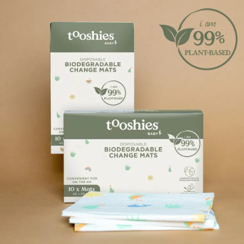Tooshies Biodegradable Change Mats 48x68cm 10pcs