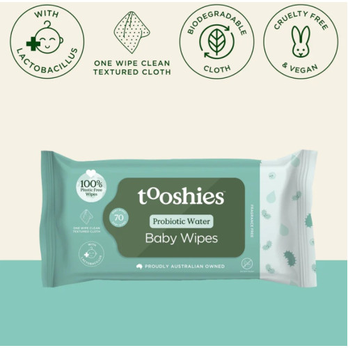 Tooshies Probiotic Water Wipes 70pcs Tooshies Probiotic Water Wipes 70pcs