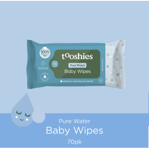 Tooshies Pure Water Wipes 70pcs