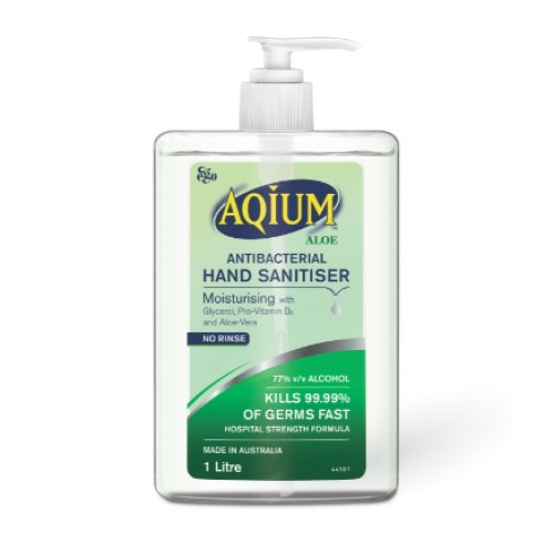 Aqium Antibacterial Hand Sanitiser with Aloe 1L