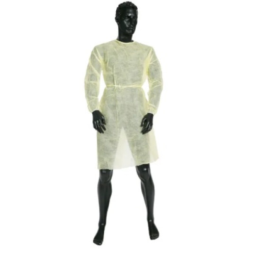 Isolation Gown Yellow Polypropelene Small-Large