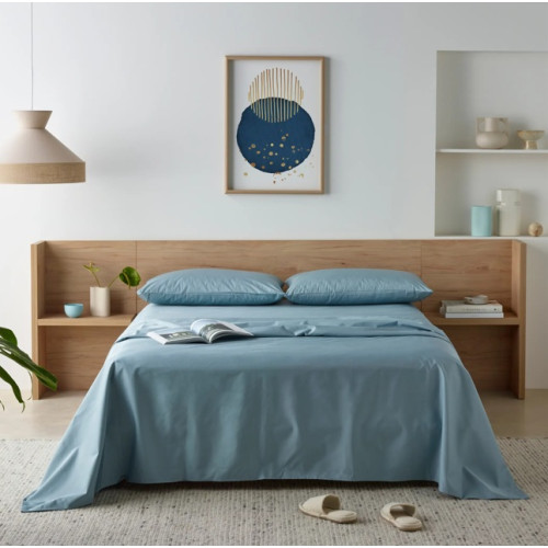 Staydry Bamboo Waterproof Sheet Set Blue King Single KS