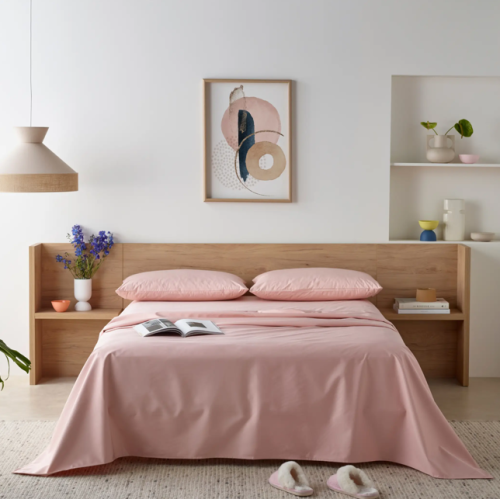 Staydry Bamboo Waterproof Sheet Set Blush King Single KS