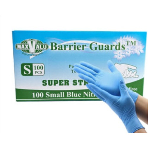 Medivalu Blue Nitrile Examination Gloves Small Powder Free TGA Approved