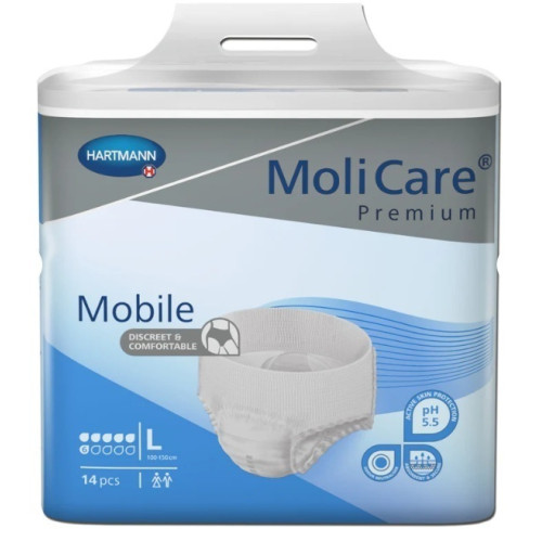 MoliCare premium Mobile 6 Drops Pull-up Pants Large L 100-150cm 1963ml