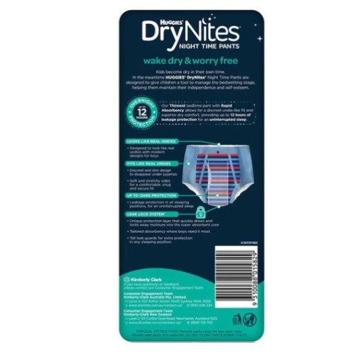Huggies DryNites Pants for Boys 8-15 Years 27-57kg Pack of 8