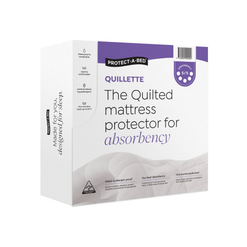 Protect-A-Bed Quillette Mattress Protectors Waterproof Double 138x188cm 20-40cm 4650ml