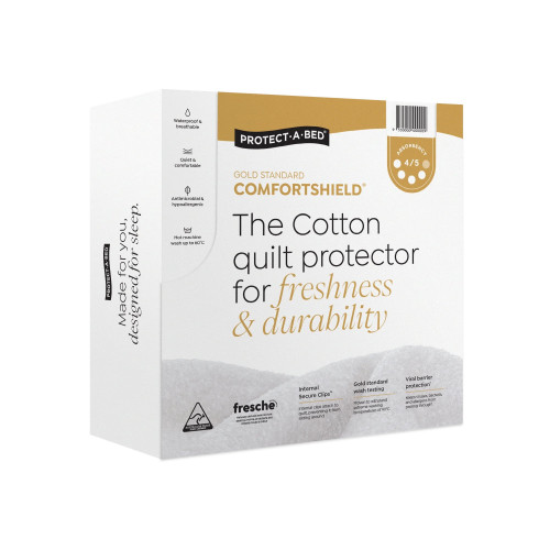Protect-A-Bed Gold Standard Comfortshield Quilt Protector Double 180x210cm 2250ml