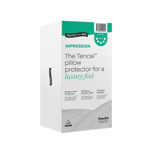 Protect-A-Bed Impression Jacquard Waterproof Pillow Protectors King 50x90cm 720ml