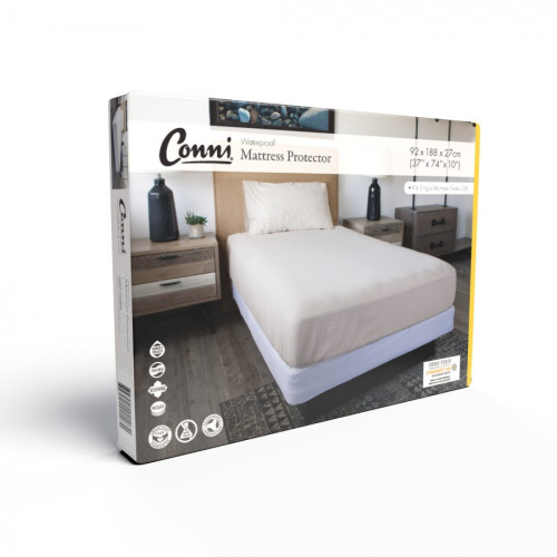 Conni Toggle Waterproof Mattress Protector Single 92x188cm