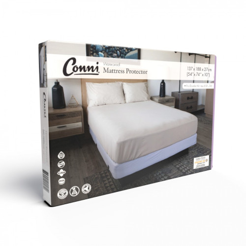 Conni Toggle Waterproof Mattress Protector Double 137x188cm