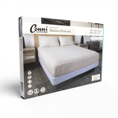 Conni Toggle Waterproof Mattress Protector Queen 153x203cm