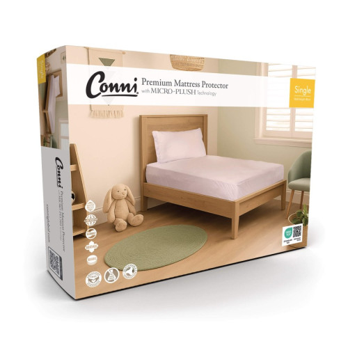 Conni Toggle Waterproof Mattress Protector Single 92x188cm