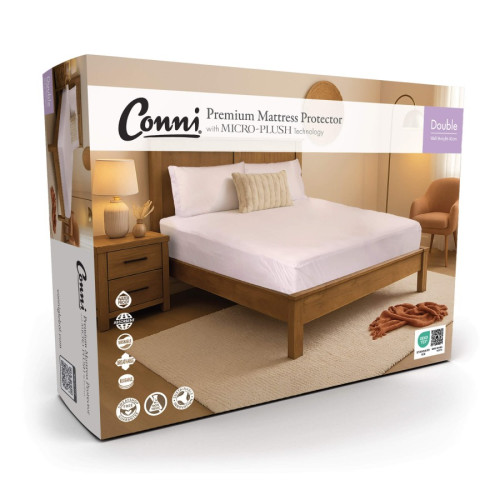 Conni Toggle Waterproof Mattress Protector Double 137x188cm
