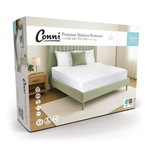 Conni Toggle Waterproof Mattress Protector Queen 153x203cm