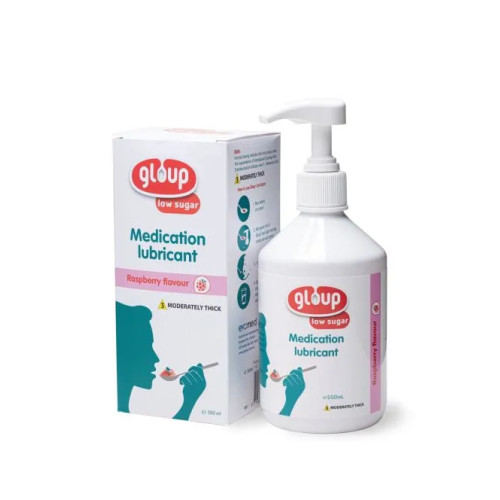 Gloup Low Sugar Medication Lubricant Raspberry Flavour 500ml