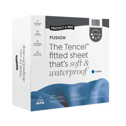 Protect-A-Bed Fusion Tencel Fitted Cobalt Double