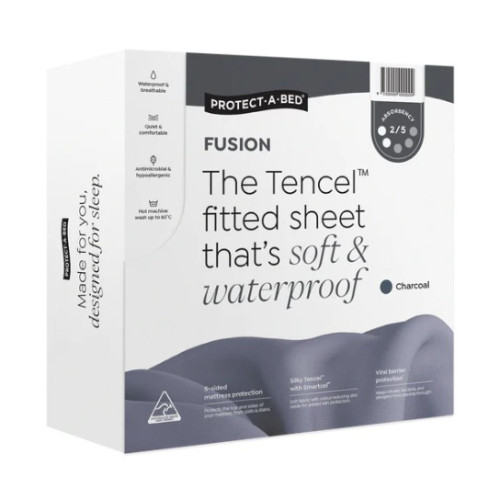 Protect-A-Bed Fusion Tencel Fitted Charcoal Double