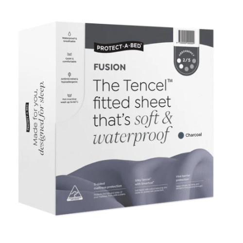 Protect-A-Bed Fusion Tencel Fitted Charcoal Single