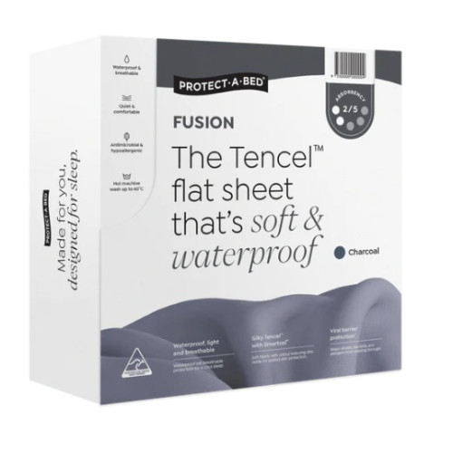 Protect-A-Bed Fusion Tencel Flat Charcoal King