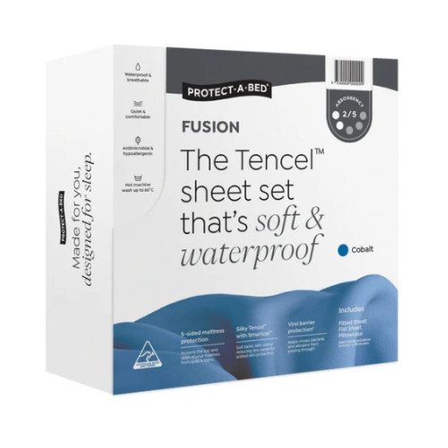 Protect-A-Bed Fusion Tencel Cobalt Set Single