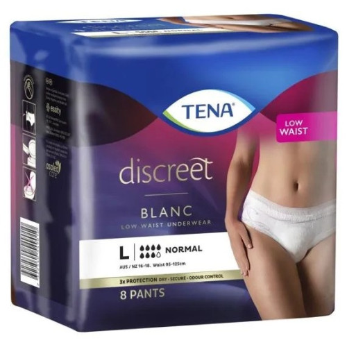 Tena Pants Women Discreet Blanc Large 95-125cm 880ml