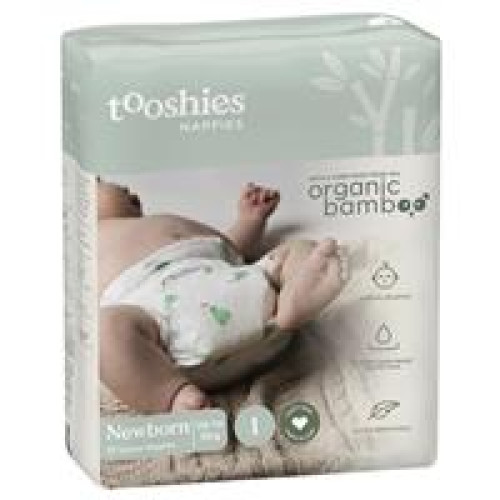 Tooshies ECO Nappies Size 1 Newborn 3-5kg 52pk