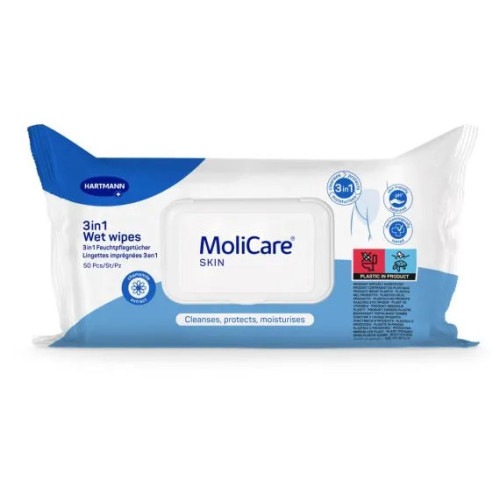 Molicare Skin 3in1 Wet Wipes 50pcs
