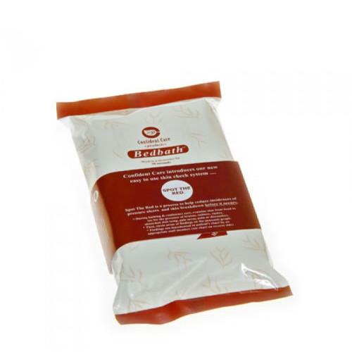 Confident Care Bed Bath with "Spot the Red" Skin Check System (8 Washcloths/pk)