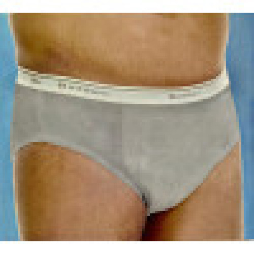 Buddies Assured Mens Washable Brief Jock Style Highly Absorbent 3 XL Waist 125cm 400ml Grey