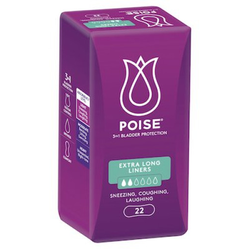 Poise Extra Long Liner Female 70ml 215mm White