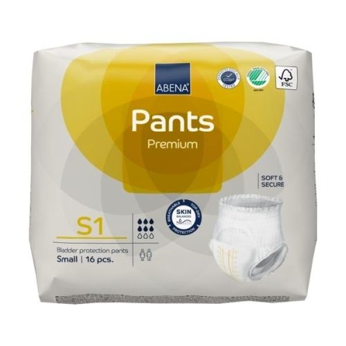Abena Pants Premium S1 Yellow 1400ml 60-90cm