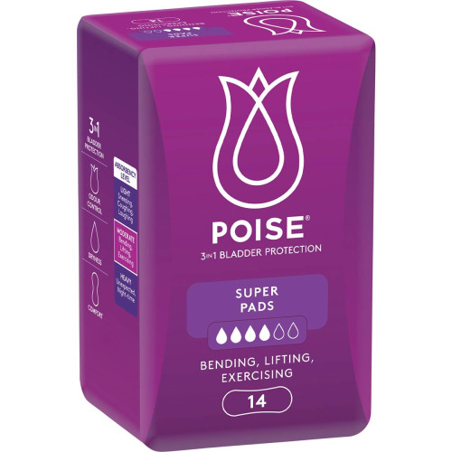 Poise Super Pads 276x120mm 370ml