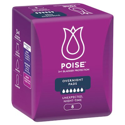 Poise Overnight Pads 400x130mm 770ml
